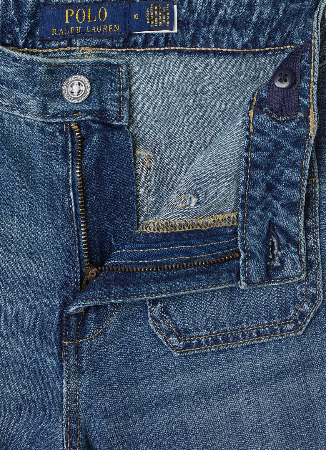 Ralph Lauren High waist flared jeans met donkere wassing  - detail 3 indigo