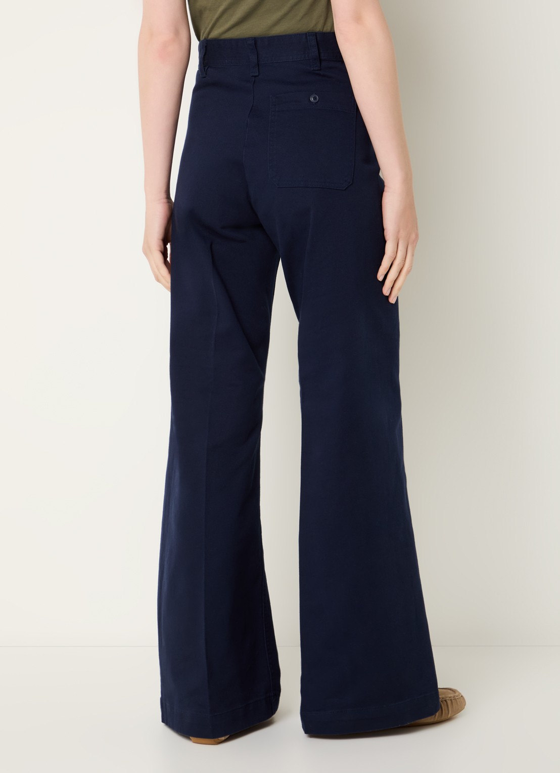 Ralph Lauren High waist flared jeans met gekleurde wassing - achterkant donkerblauw