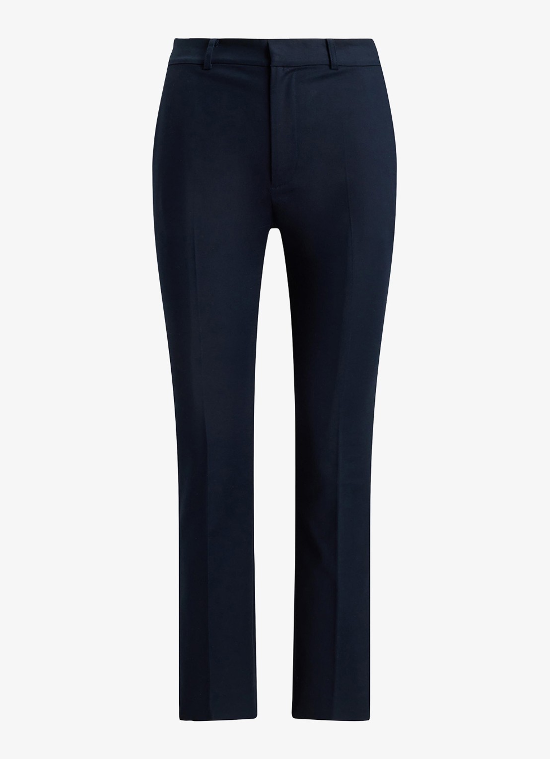 Ralph Lauren High waist slim fit pantalon met steekzakken - voorkant 2 lauren navy / blauw