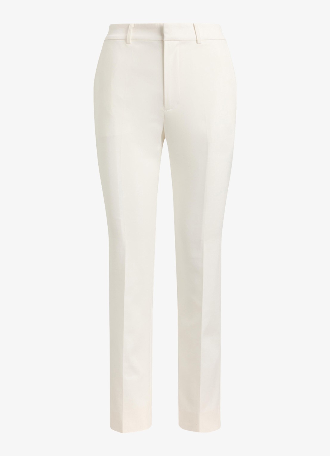 Ralph Lauren High waist slim fit pantalon met steekzakken - voorkant wit