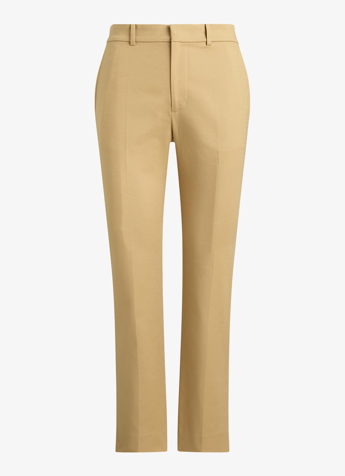 Ralph Lauren High waist slim fit pantalon met steekzakken - voorkant birch tan / beige
