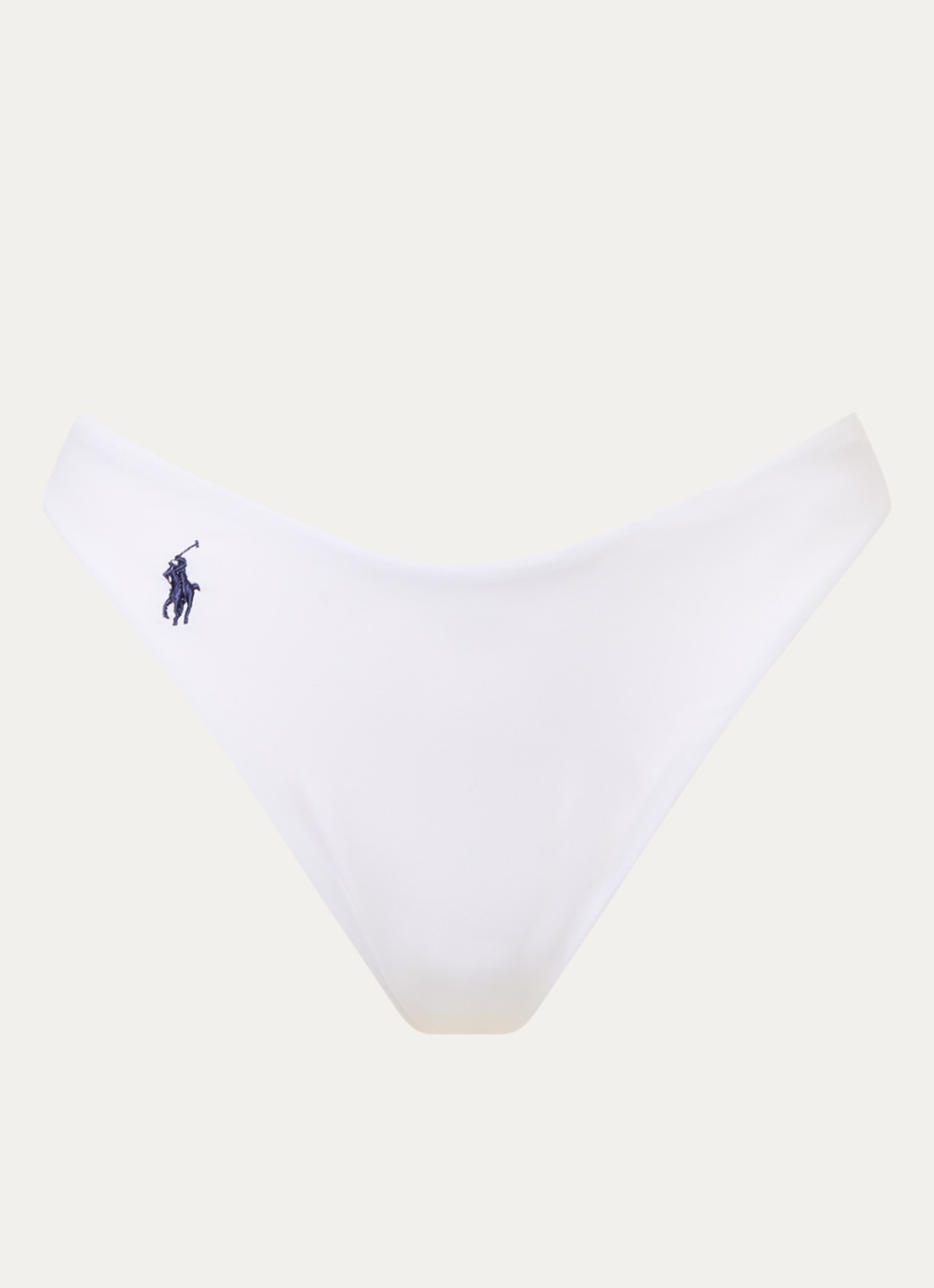 Ralph Lauren High waisted bikinislip met logo - voorkant wit
