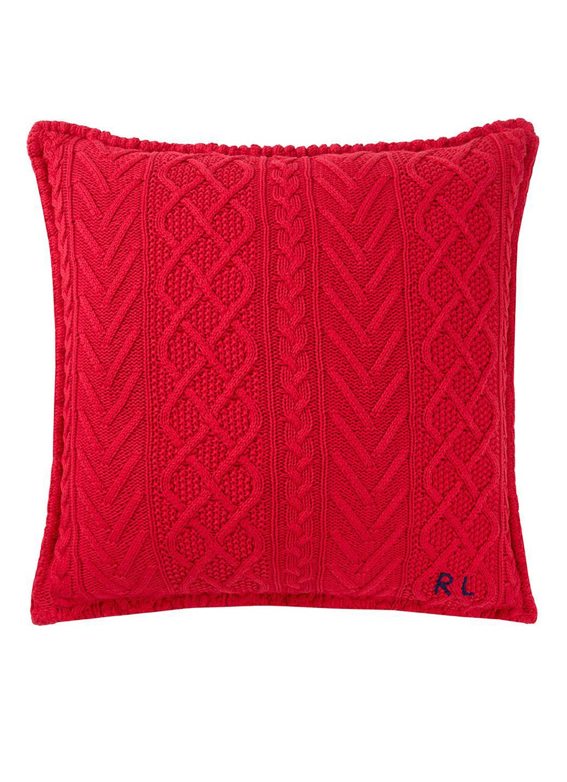 Ralph Lauren Highland sierkussenhoes 50 x 50 cm - voorkant rood