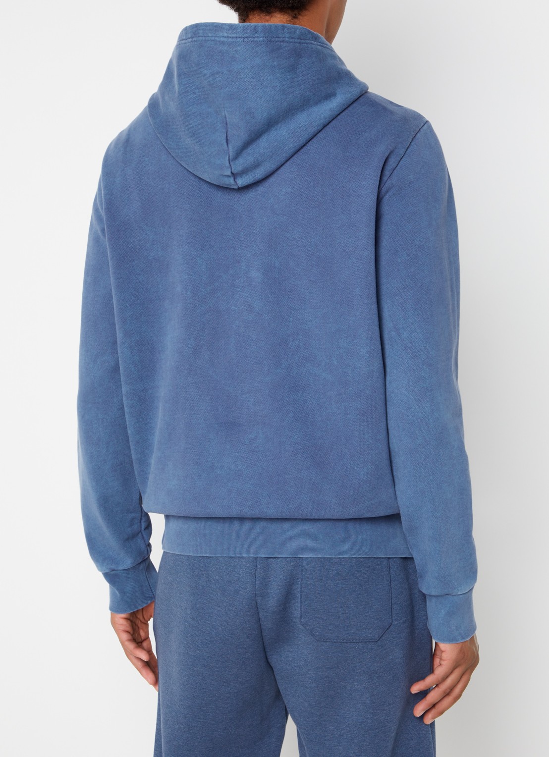 Ralph Lauren Hoodie met kangoeroezak - achterkant light navy