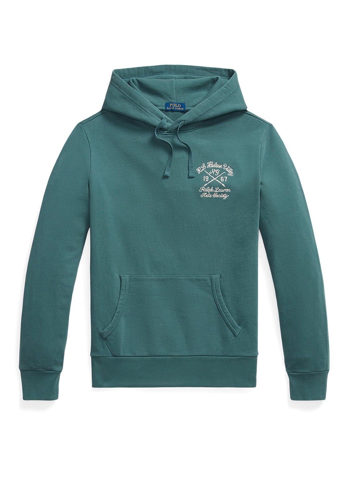 Ralph Lauren Hoodie met kangoeroezak - voorkant 3 charter green / groen