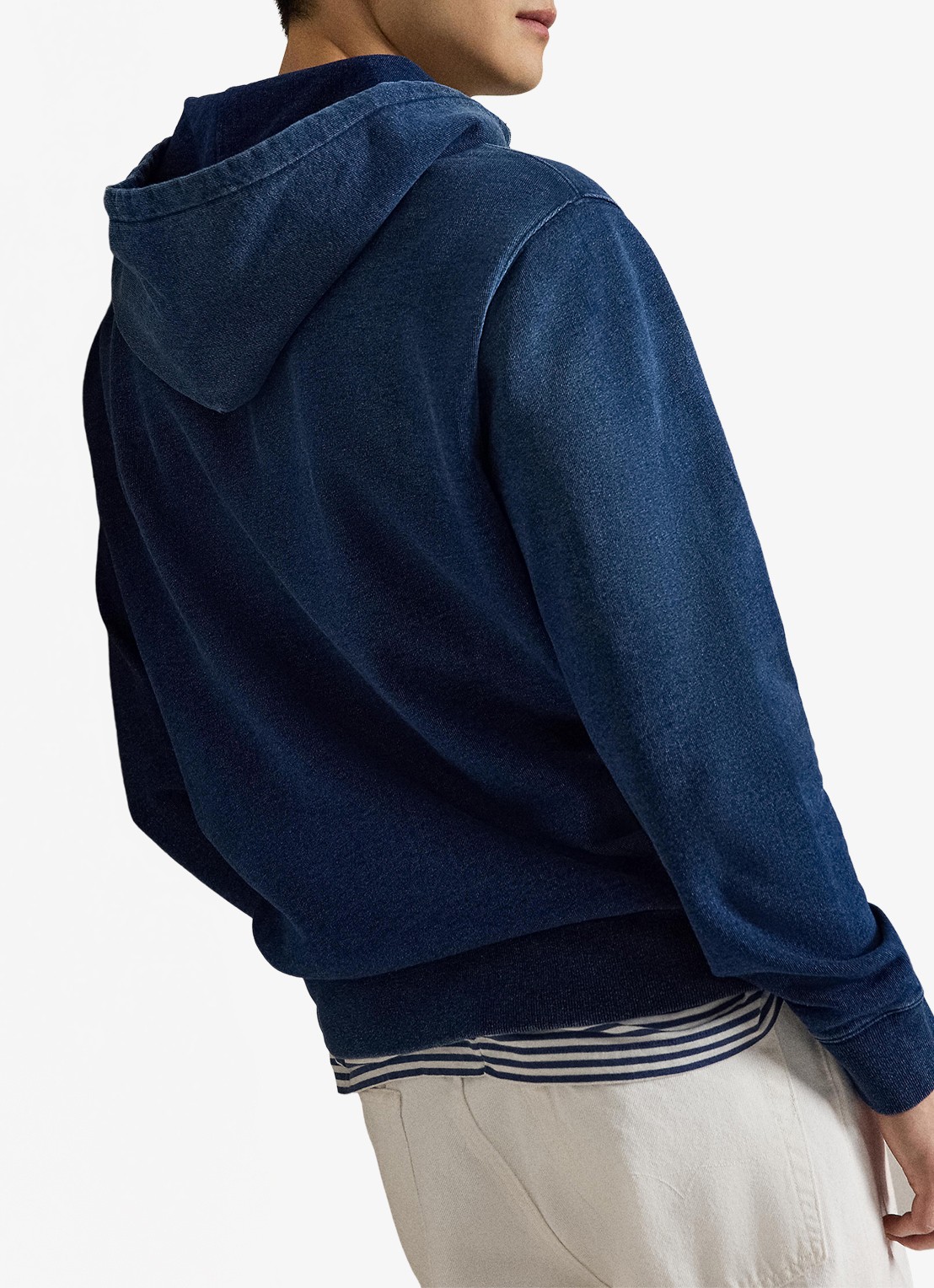Ralph Lauren Hoodie met logo en opgestikte zakken - achterkant 5 newport bear/dark indigo / blauw