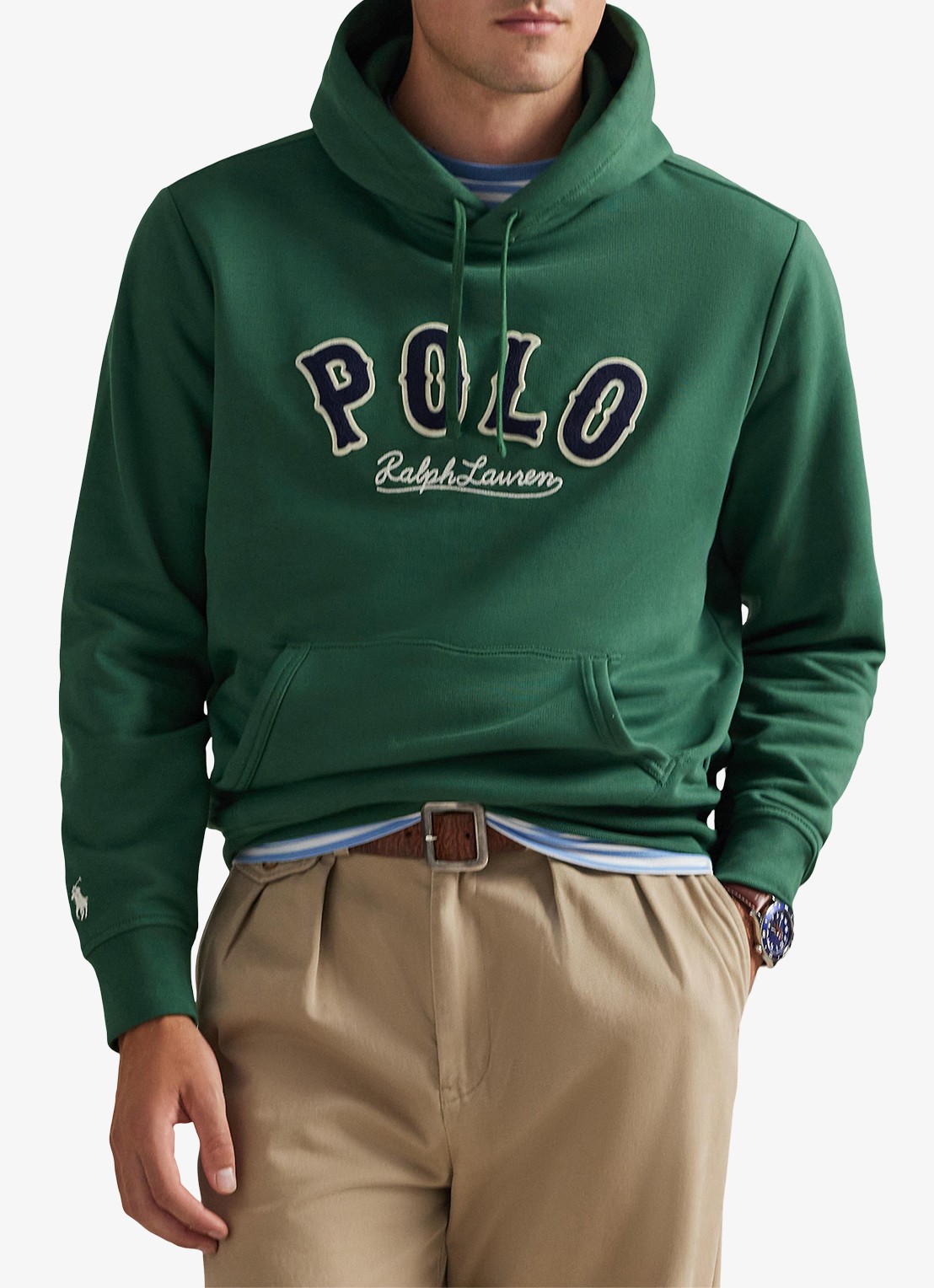 Ralph Lauren Hoodie met logo - detail 2 verano green / groen