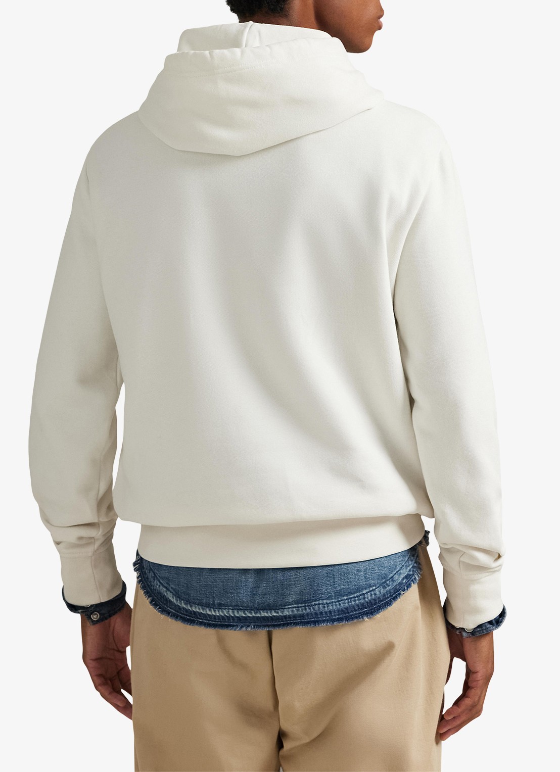Ralph Lauren Hoodie met logo - achterkant deckwash white / wit