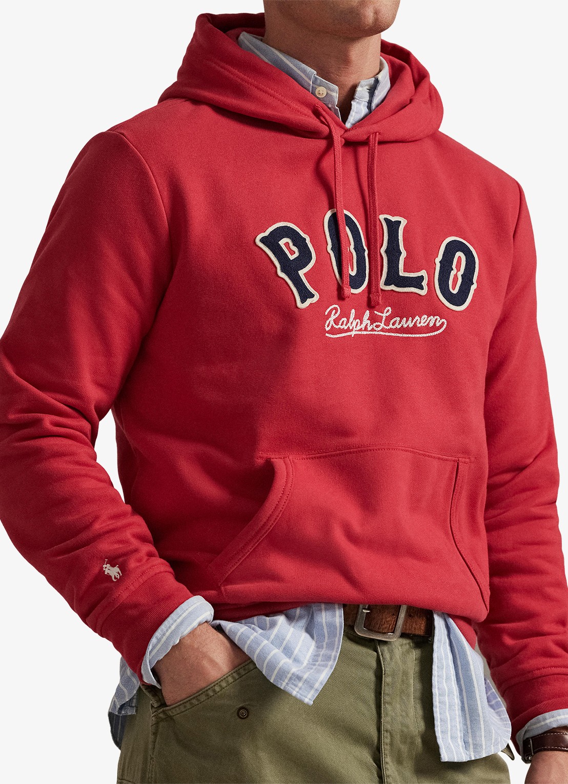 Ralph Lauren Hoodie met logo - detail 2 sunrise red / rood