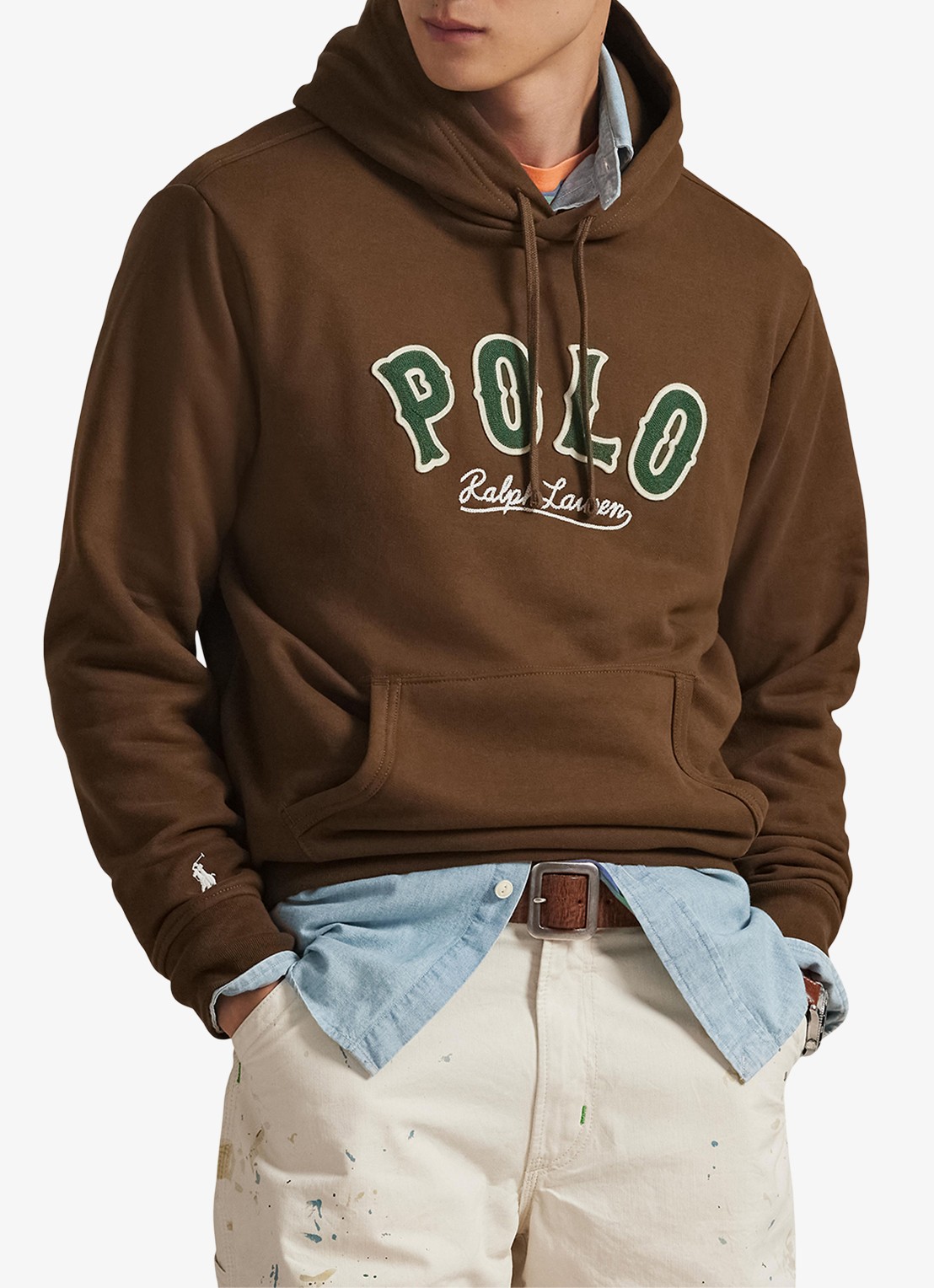 Ralph Lauren Hoodie met logo - detail 4 york brown / bruin