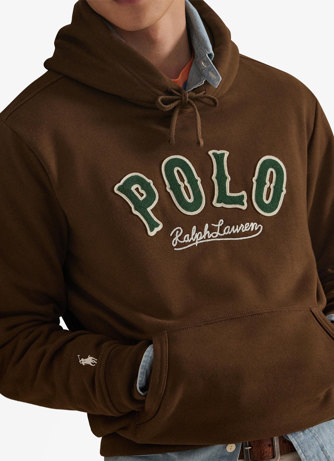 Ralph Lauren Hoodie met logo - detail 5 york brown / bruin
