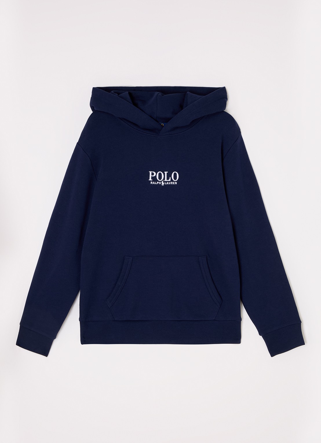 Ralph Lauren Hoodie met logoborduring - voorkant 3 donkerblauw