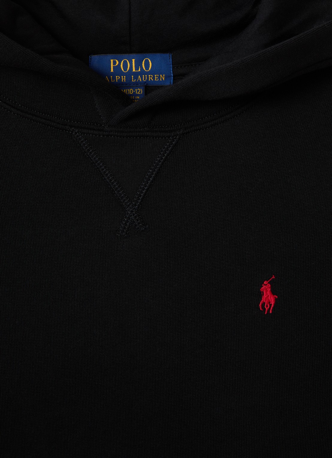 Ralph Lauren Hoodie met logoborduring - detail zwart
