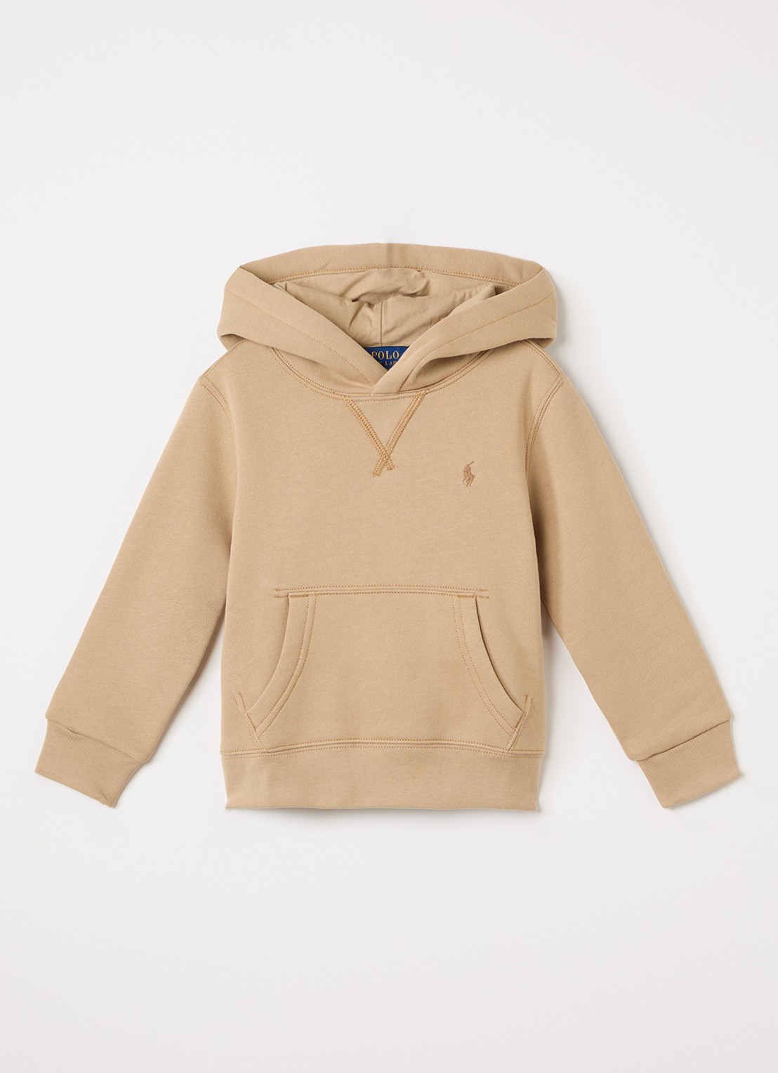 Ralph Lauren Hoodie met logoborduring - voorkant 5 khaki