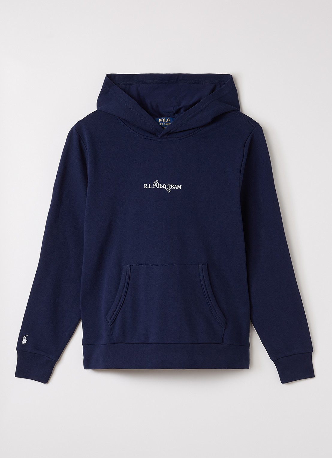Ralph Lauren Hoodie met logoborduring - voorkant donkerblauw