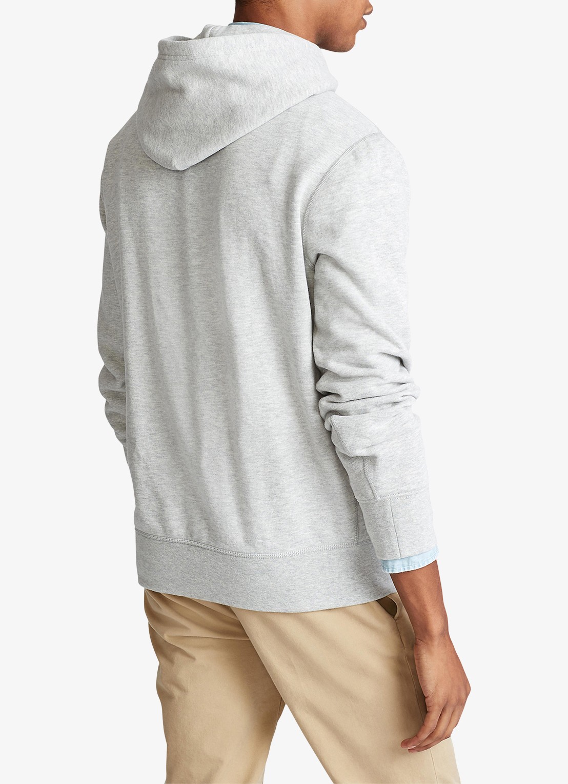 Ralph Lauren Hoodie met logoborduring - achterkant 4 andover heather / grijs