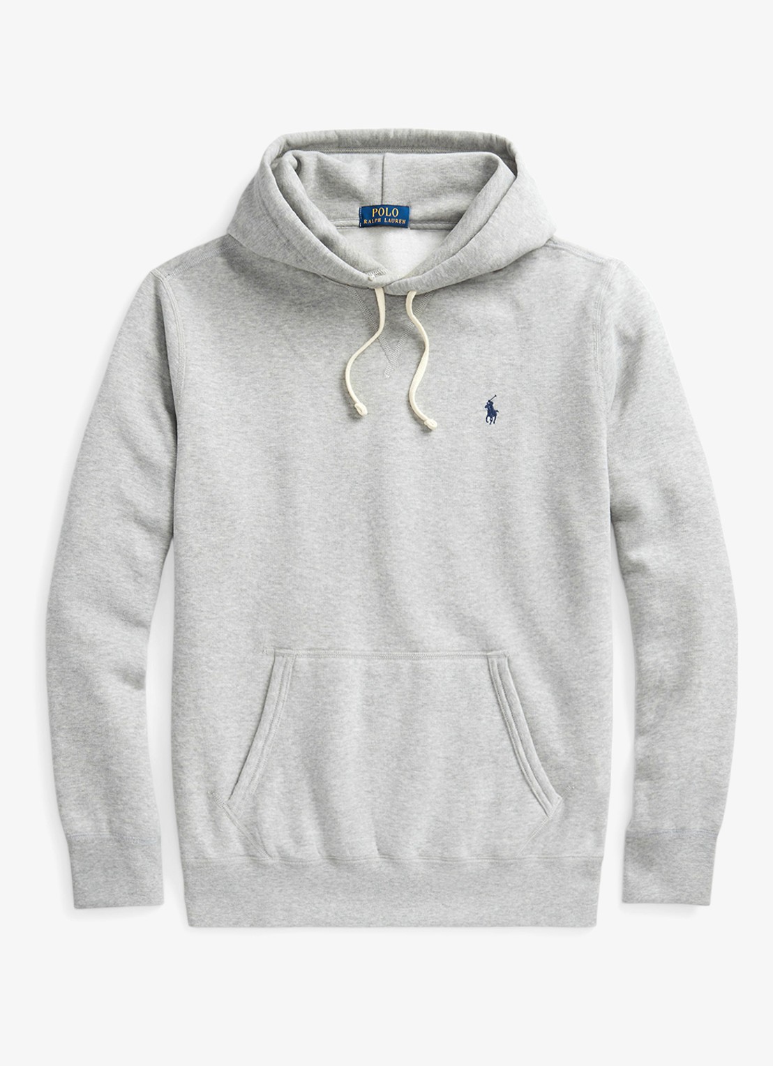 Ralph Lauren Hoodie met logoborduring - voorkant andover heather / grijs