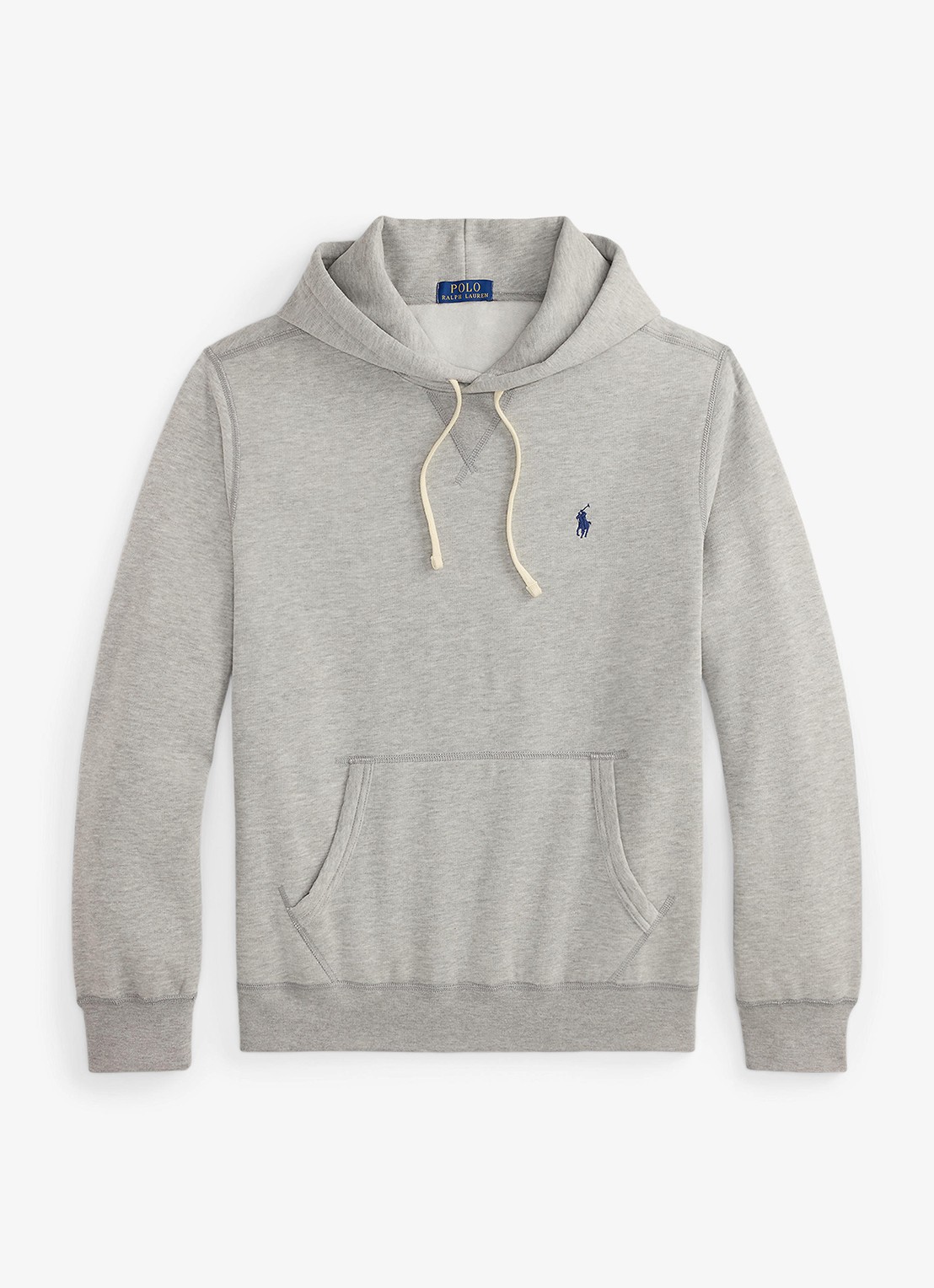 Ralph Lauren Hoodie met logoborduring - voorkant 4 andover heather / grijs
