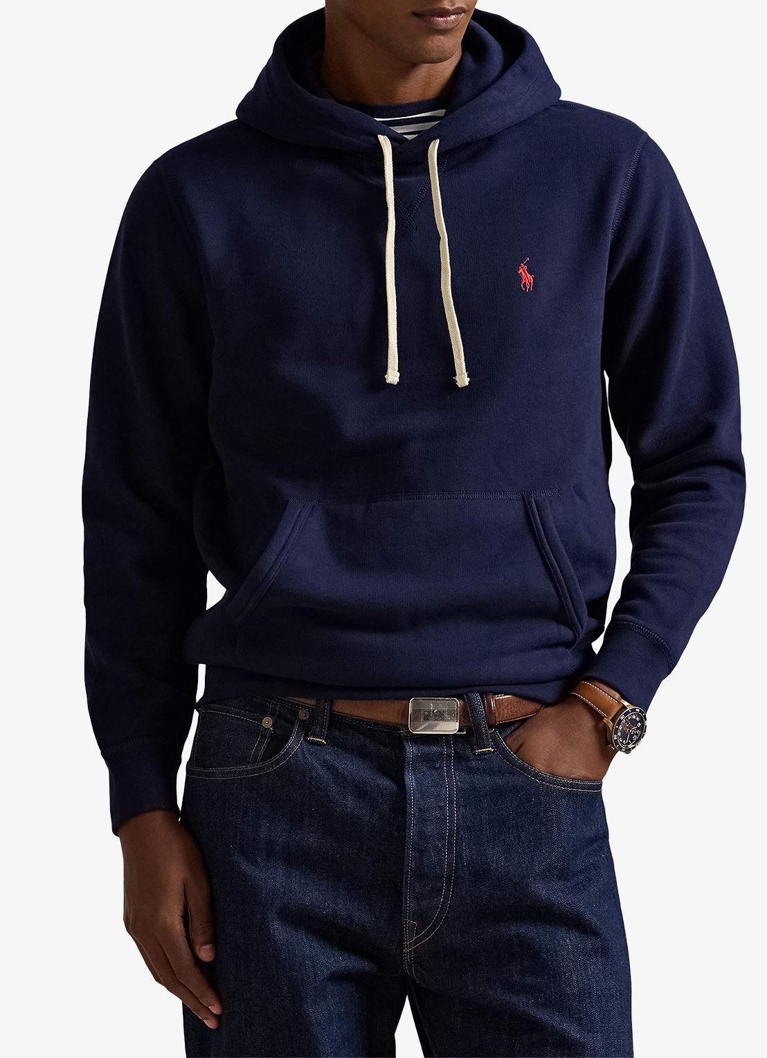 Ralph Lauren Hoodie met logoborduring - detail 2 cruise navy / blauw