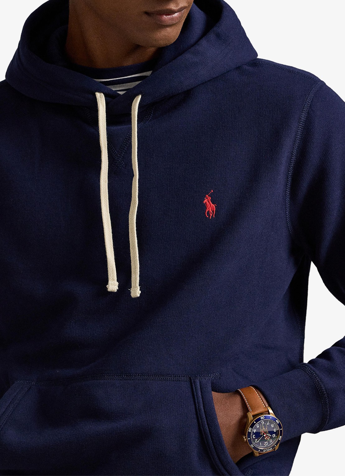 Ralph Lauren Hoodie met logoborduring - detail 3 cruise navy / blauw
