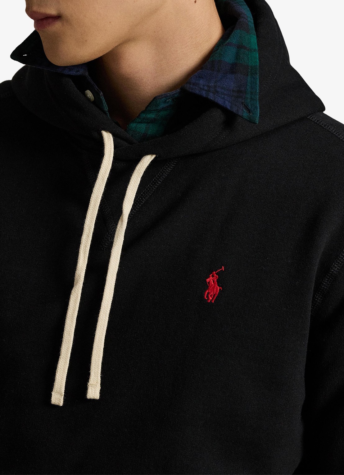 Ralph Lauren Hoodie met logoborduring - detail 2 polo black / zwart