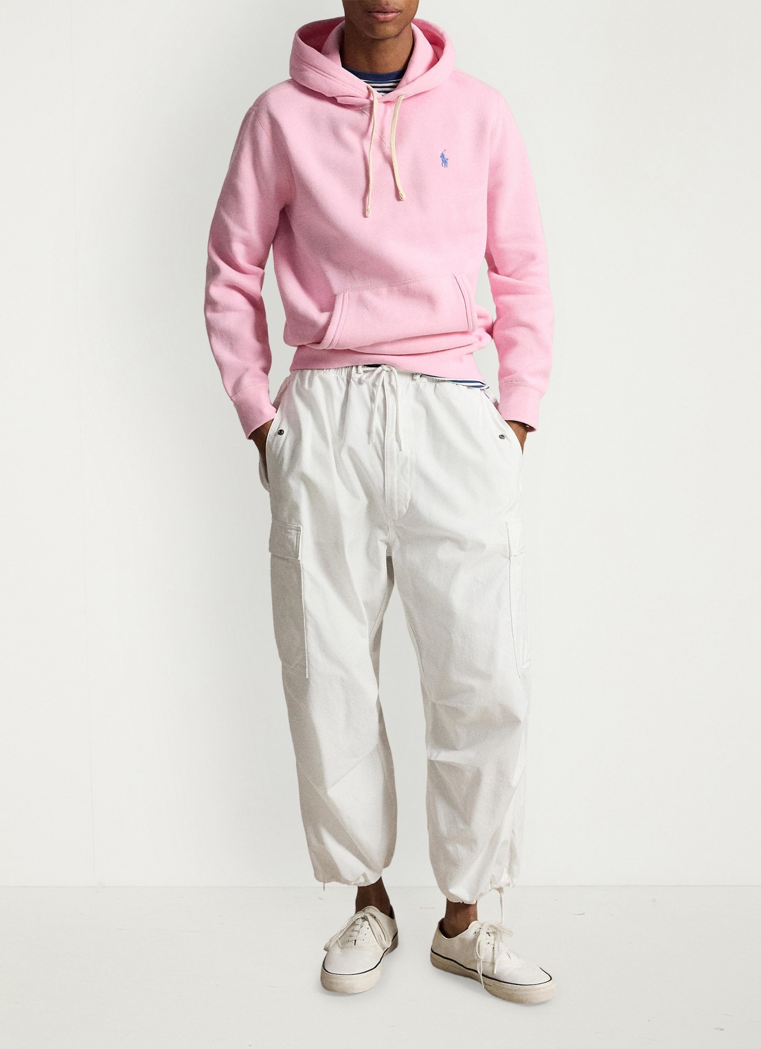 Ralph Lauren Hoodie met logoborduring - detail carmel pink / roze