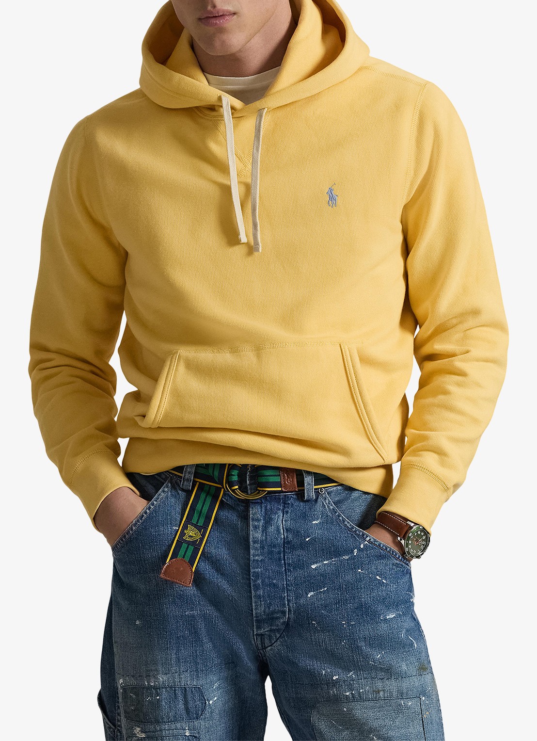 Ralph Lauren Hoodie met logoborduring - detail 4 corn yellow / geel