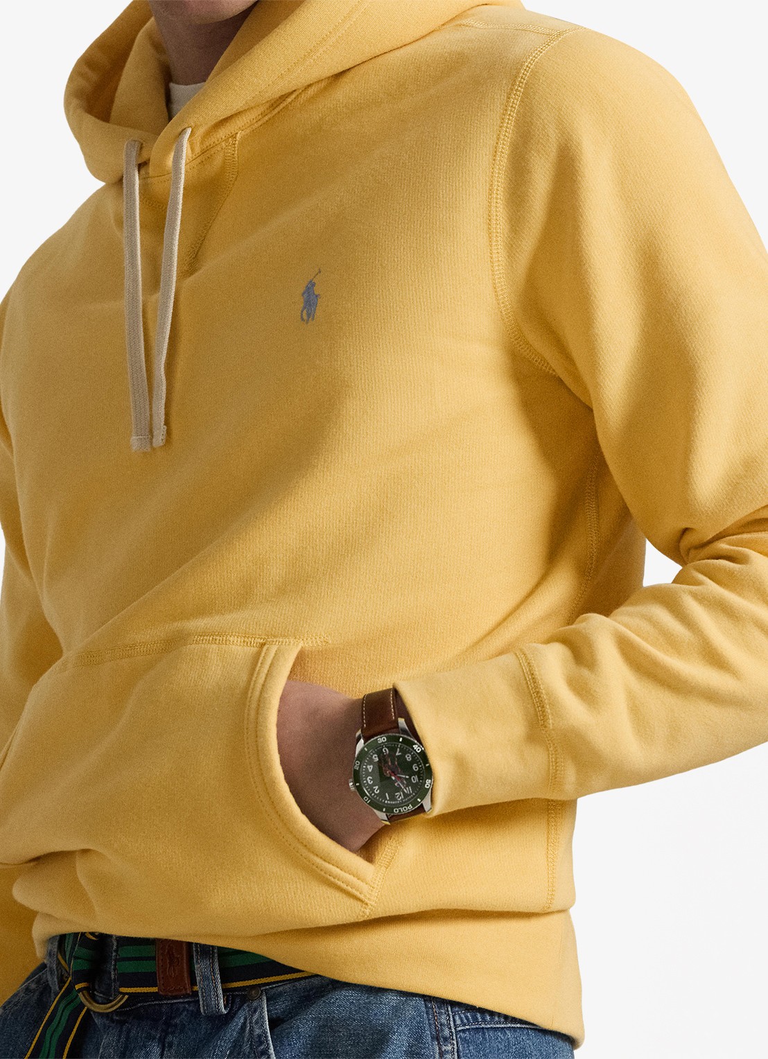 Ralph Lauren Hoodie met logoborduring - detail 5 corn yellow / geel