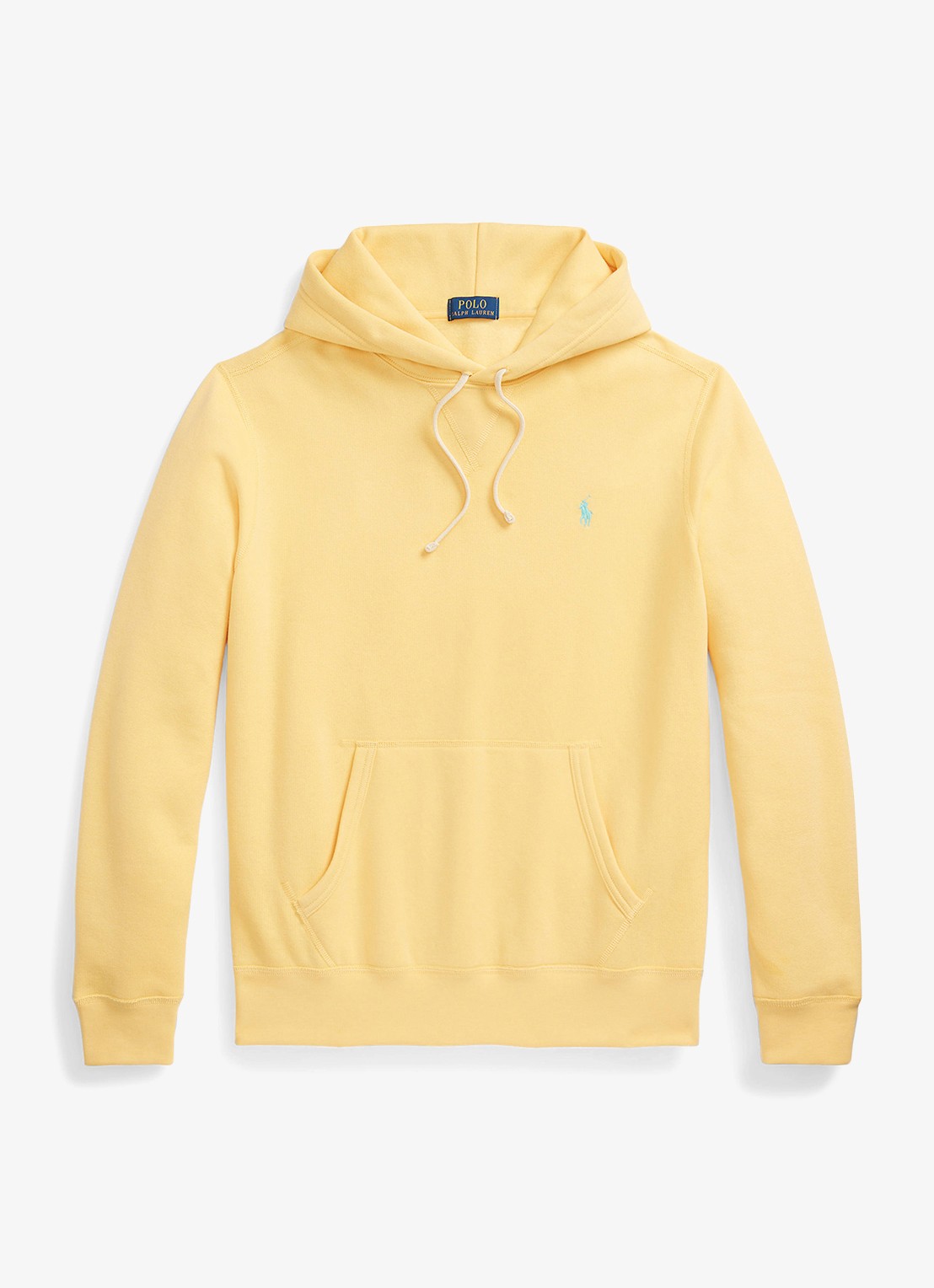 Ralph Lauren Hoodie met logoborduring - voorkant 2 corn yellow / geel