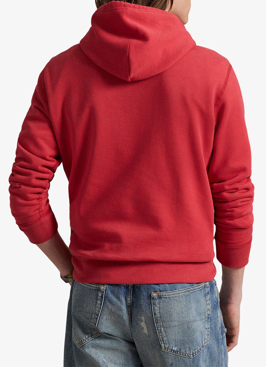 Ralph Lauren Hoodie met logoborduring - achterkant 3 sunrise red