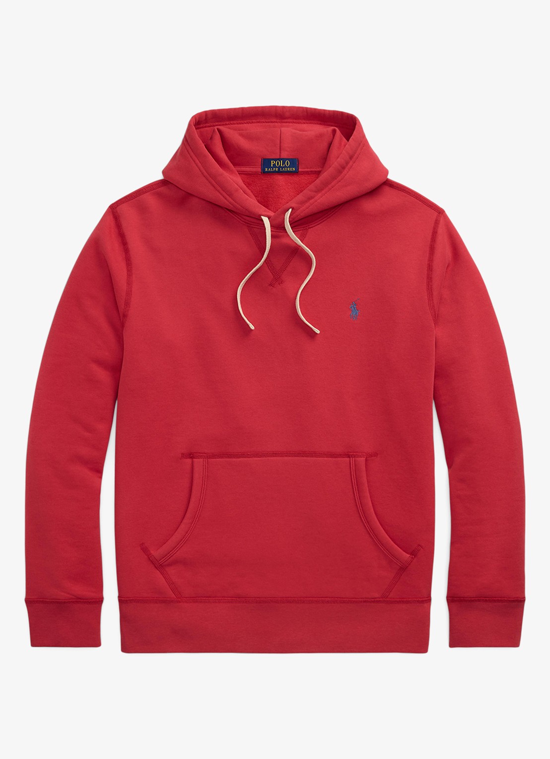 Ralph Lauren Hoodie met logoborduring - voorkant 4 sunrise red