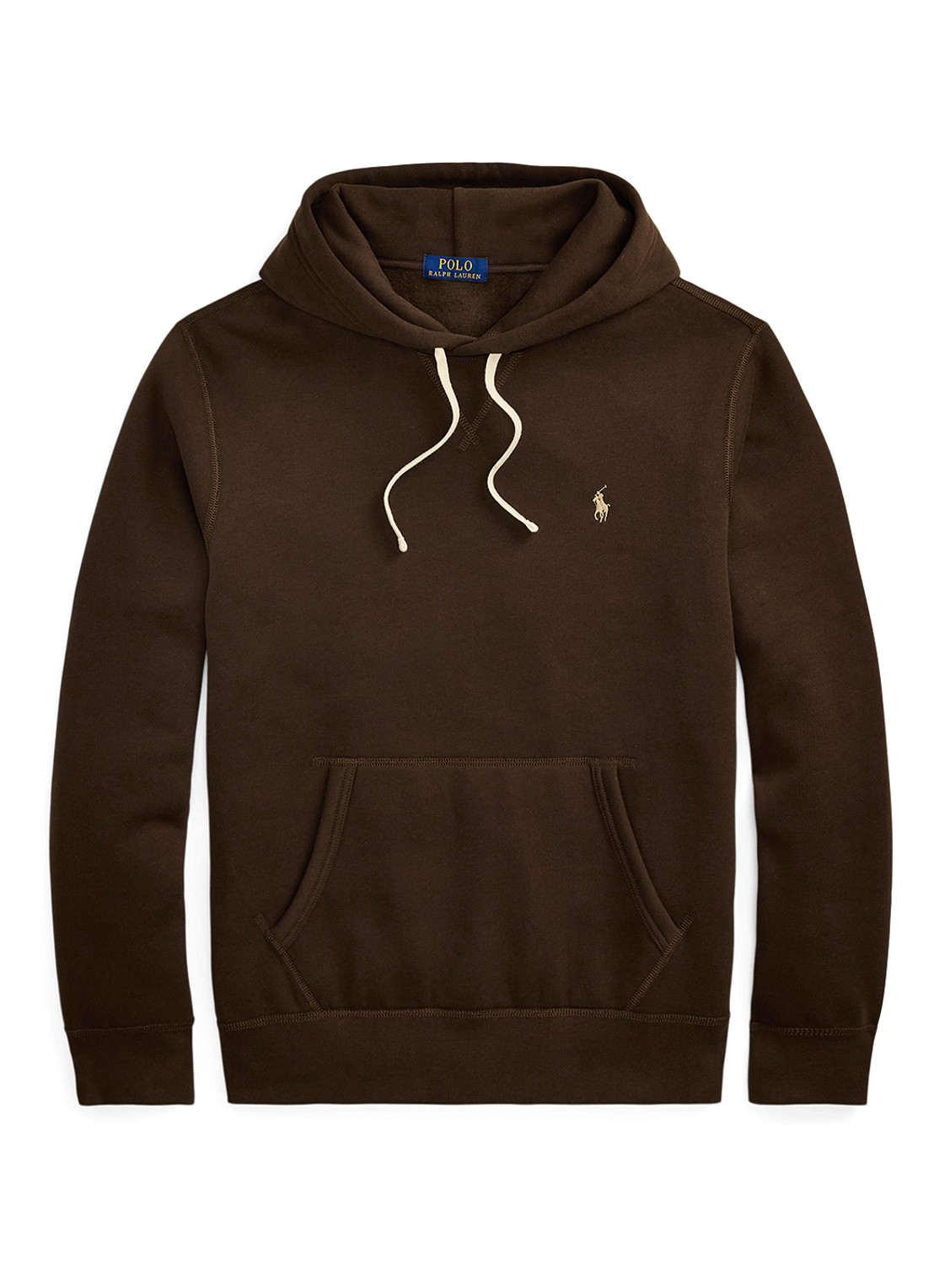 Ralph Lauren Hoodie met logoborduring - voorkant nutmeg brown / bruin
