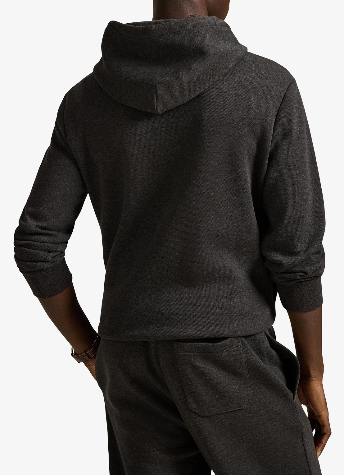 Ralph Lauren Hoodie met logoborduring - achterkant 5 dark charcoal / donkergrijs