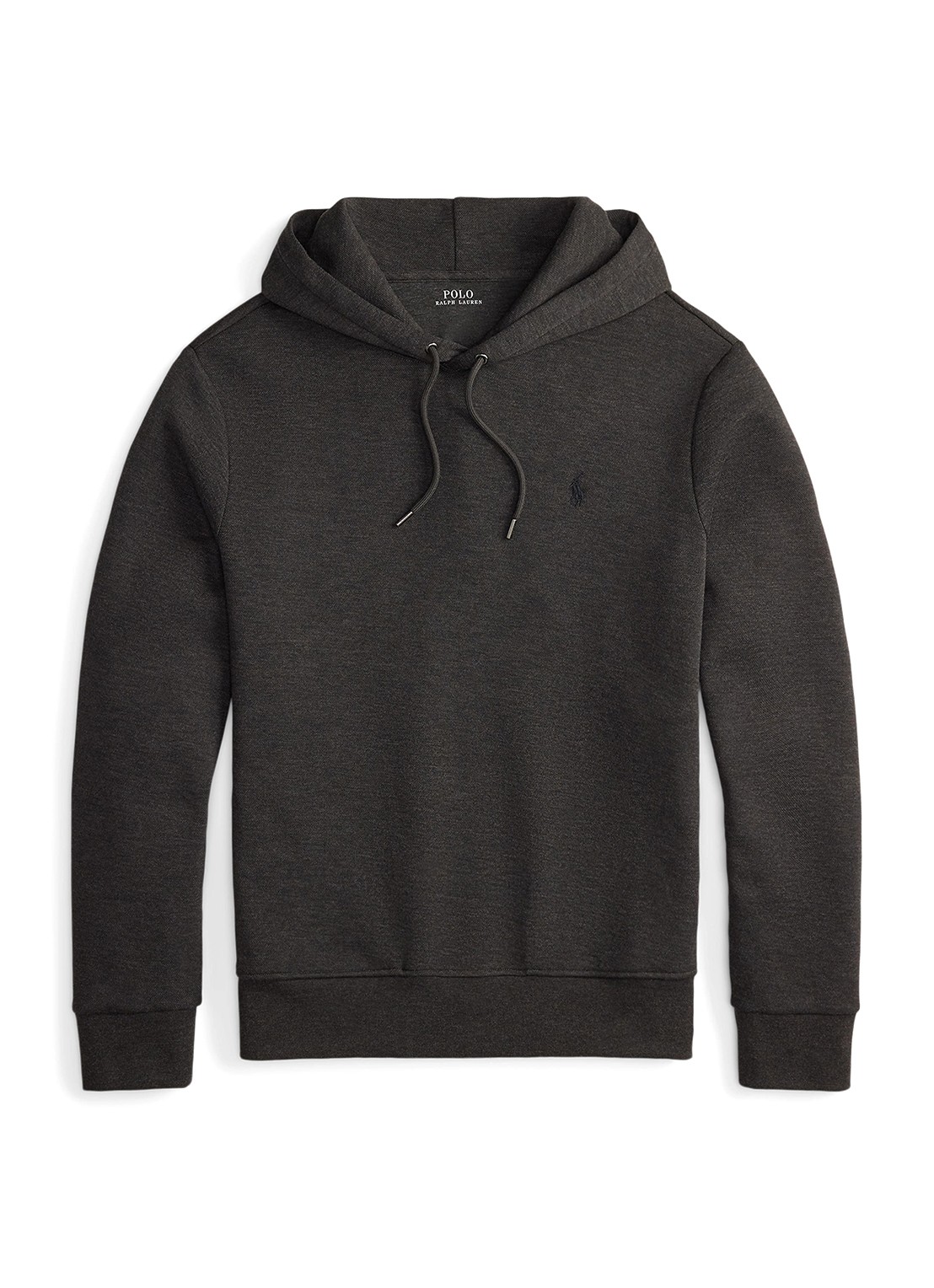 Ralph Lauren Hoodie met logoborduring - voorkant dark charcoal / donkergrijs