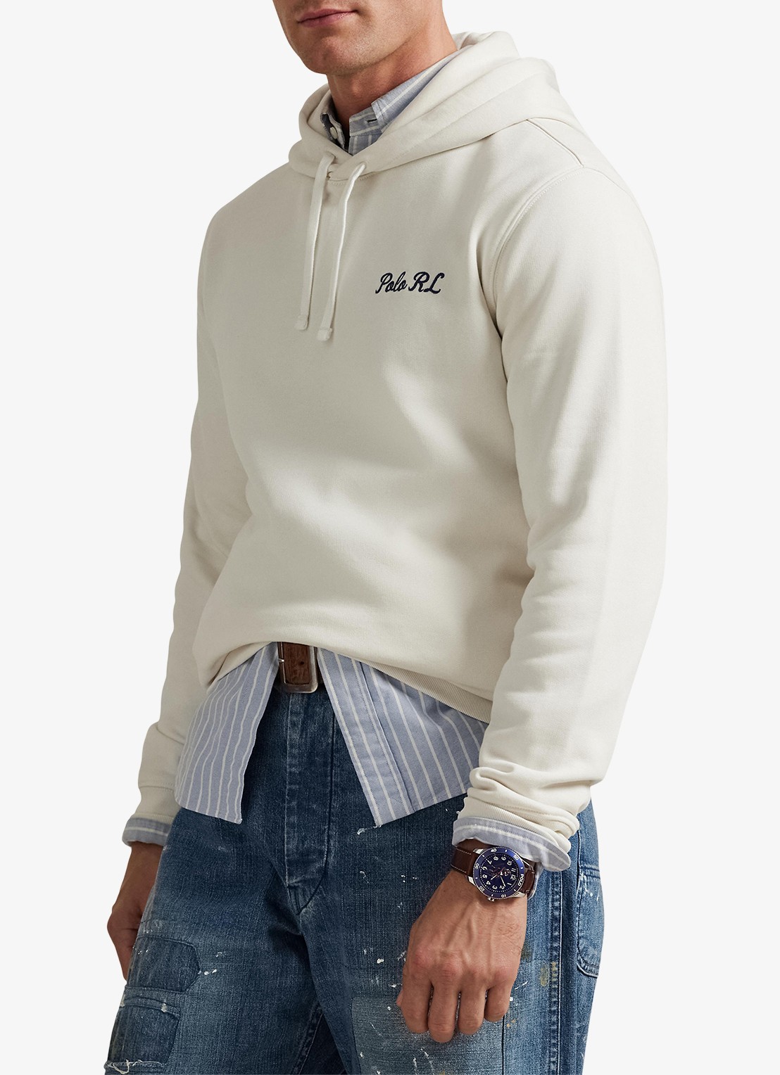 Ralph Lauren Hoodie met logoborduring - detail 2 nevis / wit