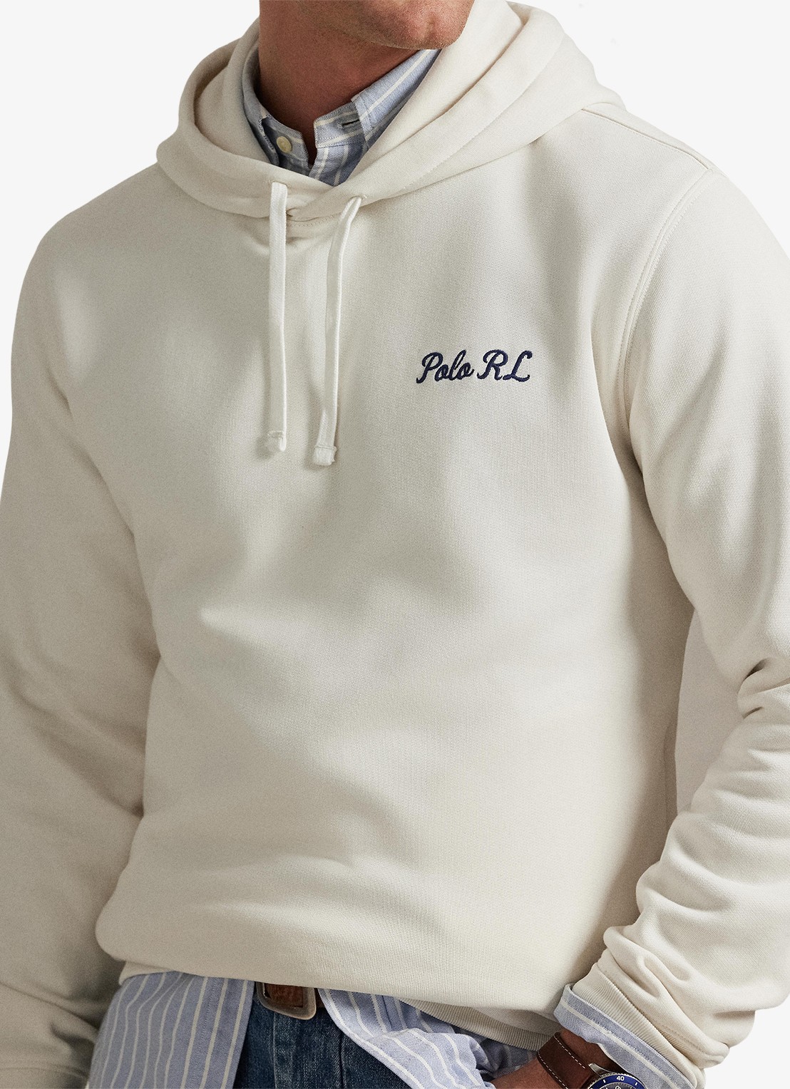 Ralph Lauren Hoodie met logoborduring - detail 3 nevis / wit