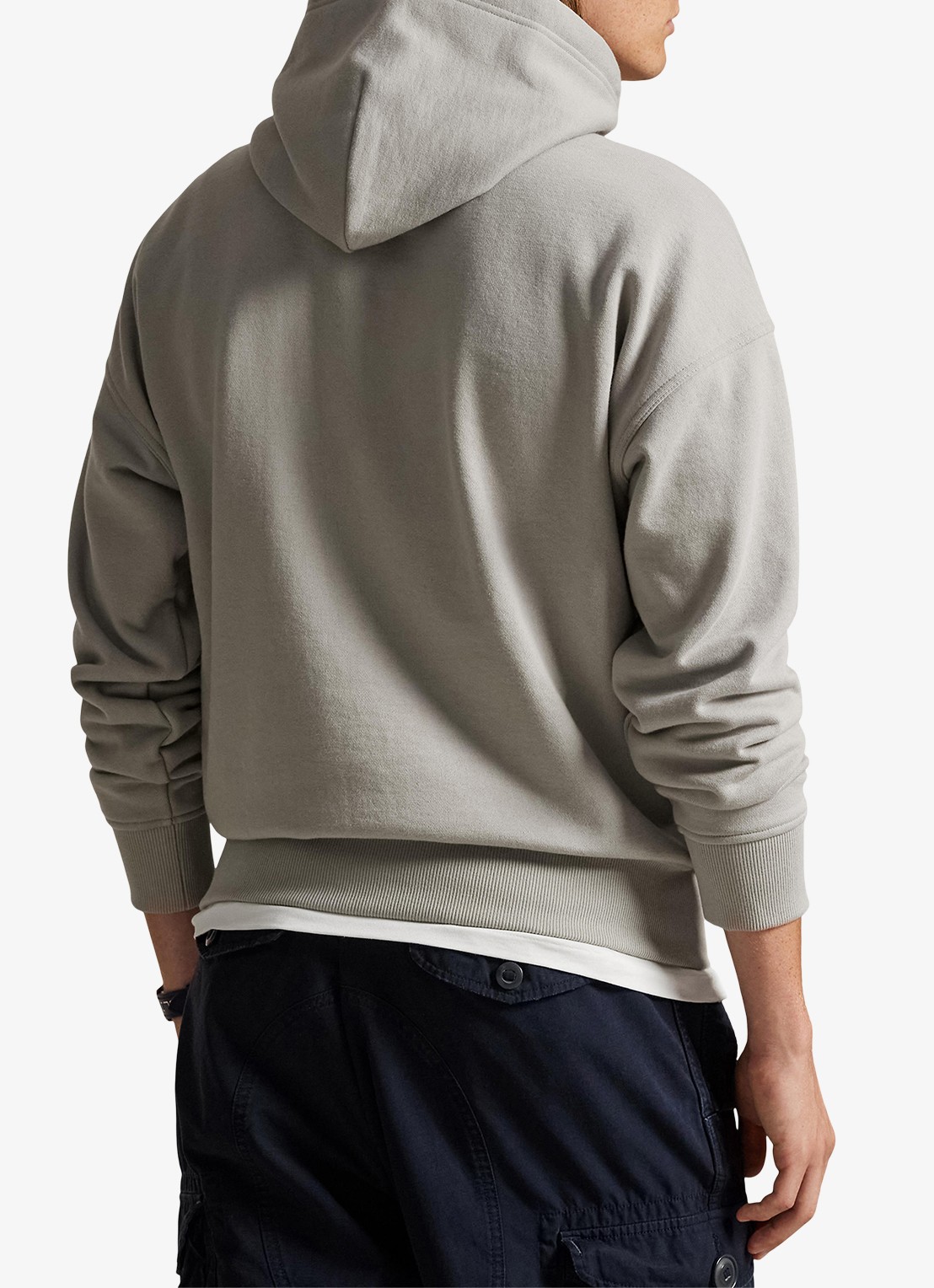 Ralph Lauren Hoodie met logoborduring - achterkant 5 grey dawn / grijs
