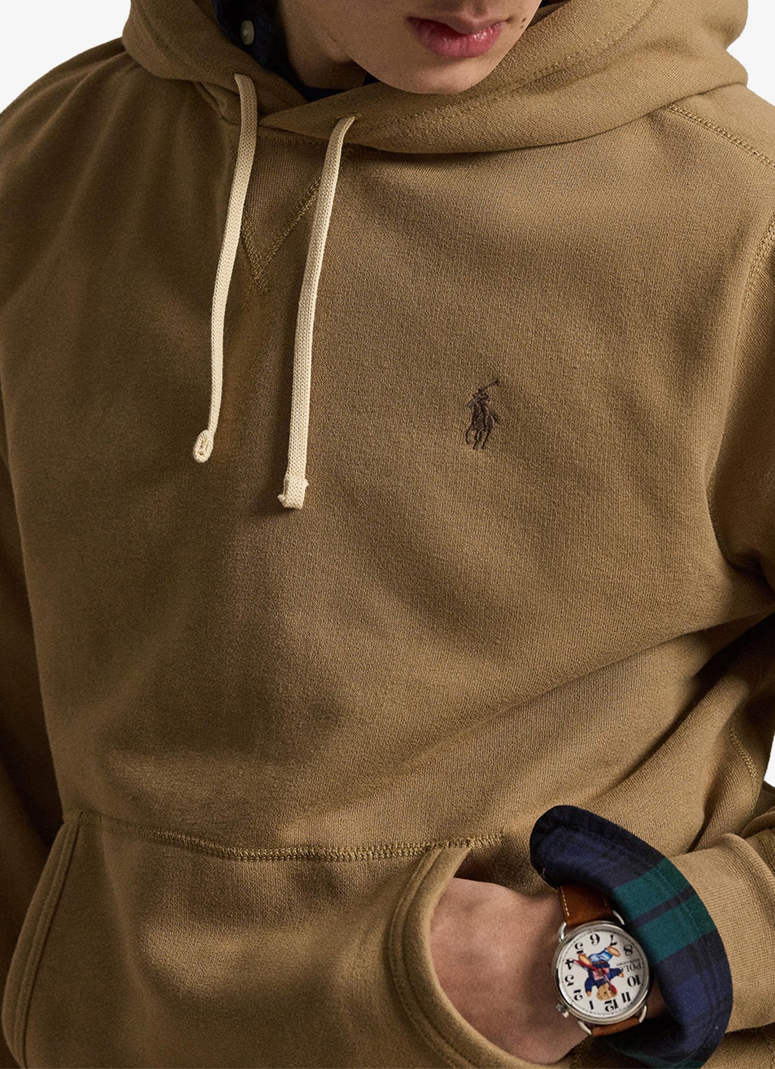 Ralph Lauren Hoodie met logoborduring - detail 4 new tan
