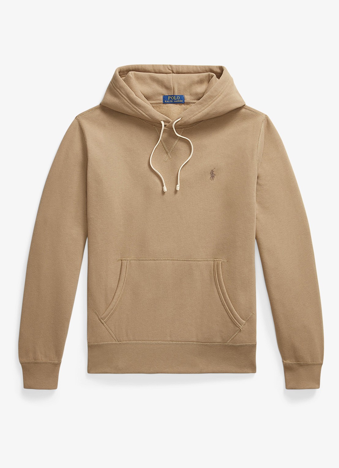 Ralph Lauren Hoodie met logoborduring - voorkant new tan