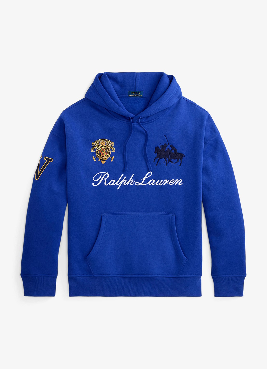 Ralph Lauren Hoodie met logoborduring - voorkant new sapphire-2zi3