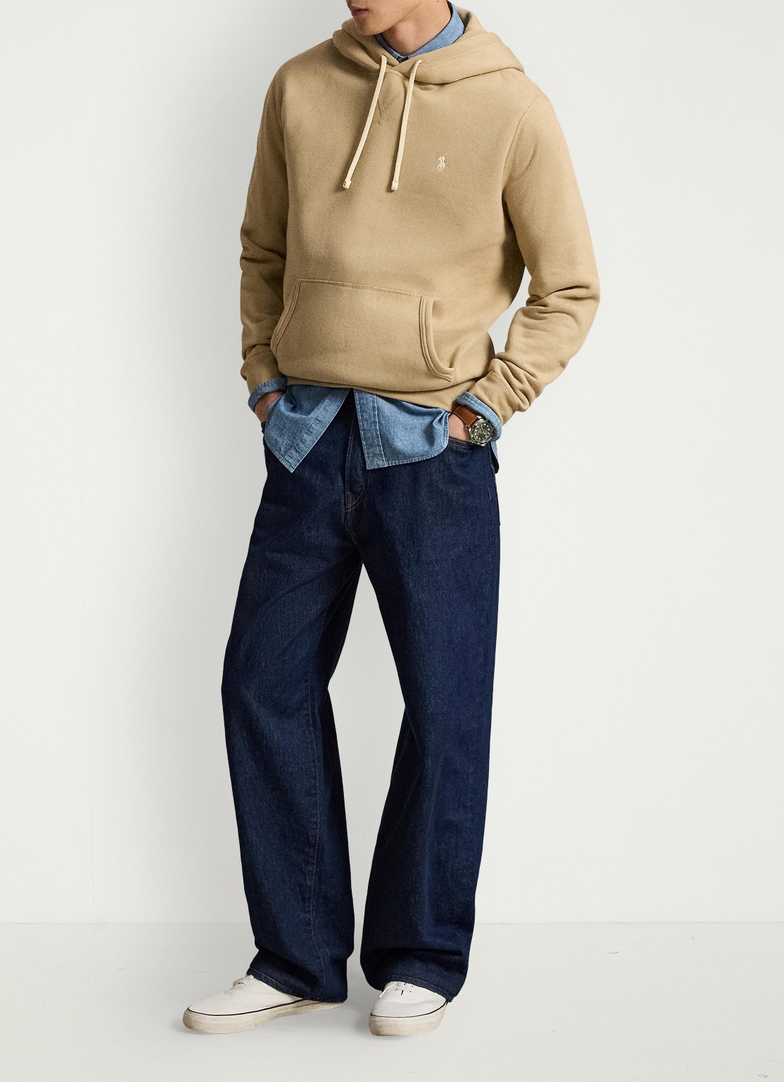 Ralph Lauren Hoodie met logoborduring - detail 4 vintage khaki / khaki