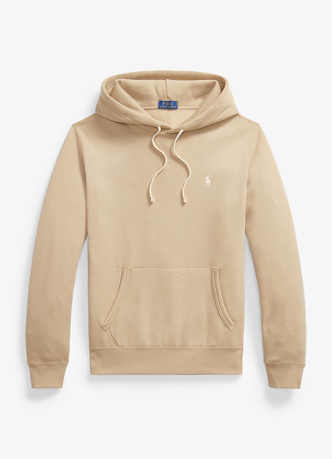 Ralph Lauren Hoodie met logoborduring - voorkant vintage khaki / khaki
