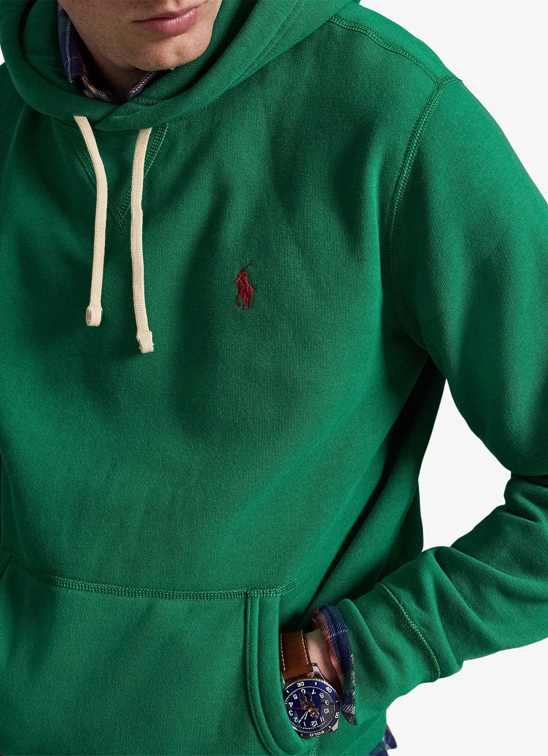 Ralph Lauren Hoodie met logoborduring - detail 4 erin green / groen