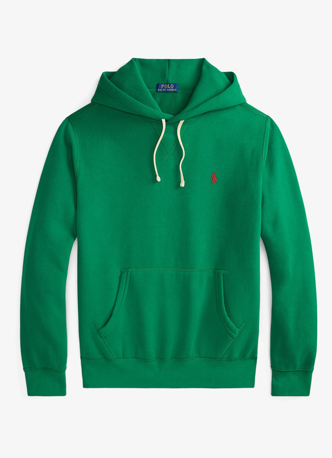 Ralph Lauren Hoodie met logoborduring - voorkant erin green / groen