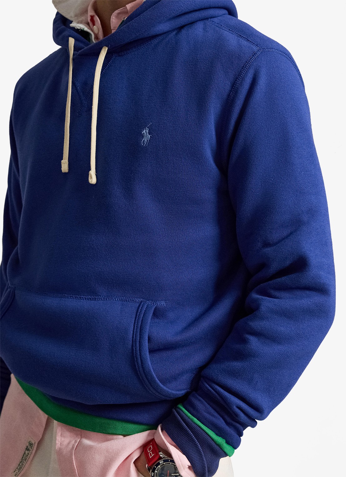Ralph Lauren Hoodie met logoborduring - detail 5 blue yacht / blauw