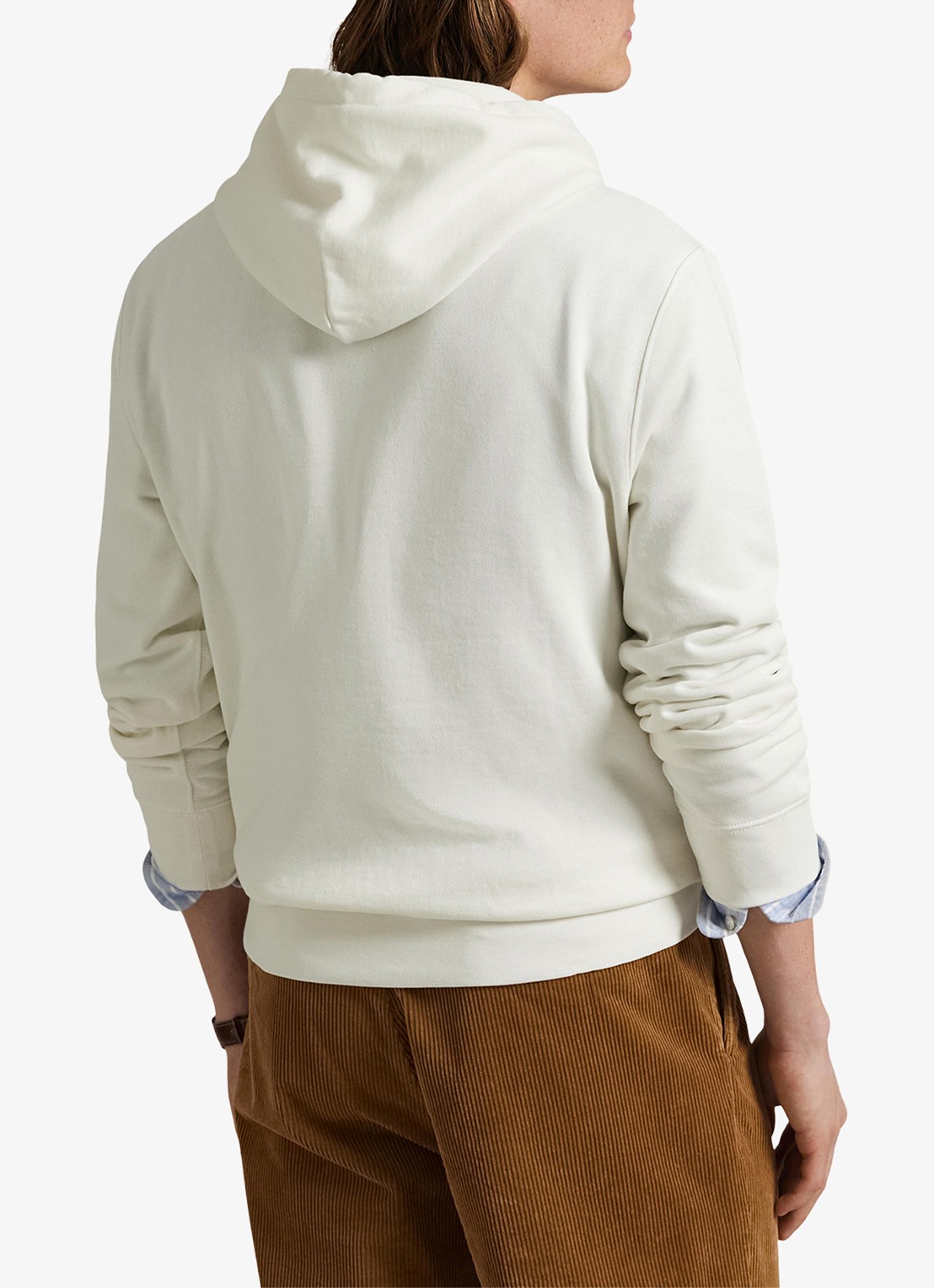 Ralph Lauren Hoodie met logoprint - achterkant deckwash white / wit