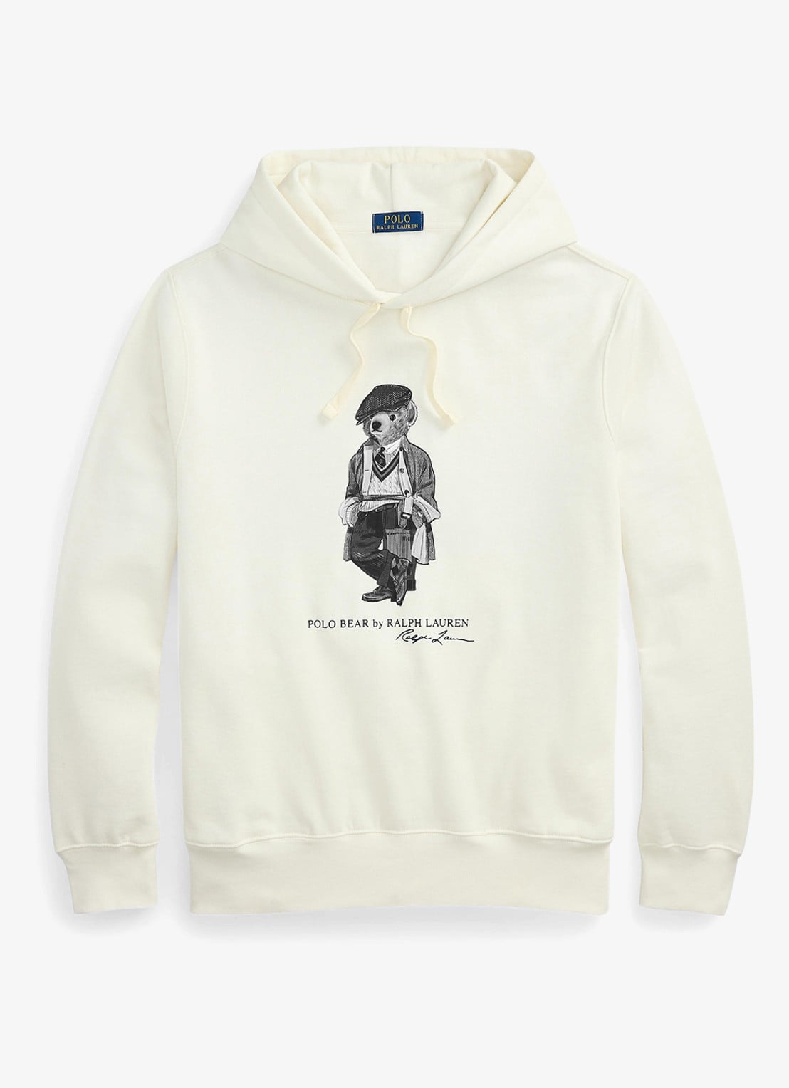 Ralph Lauren Hoodie met logoprint - voorkant 2 deckwash white / wit