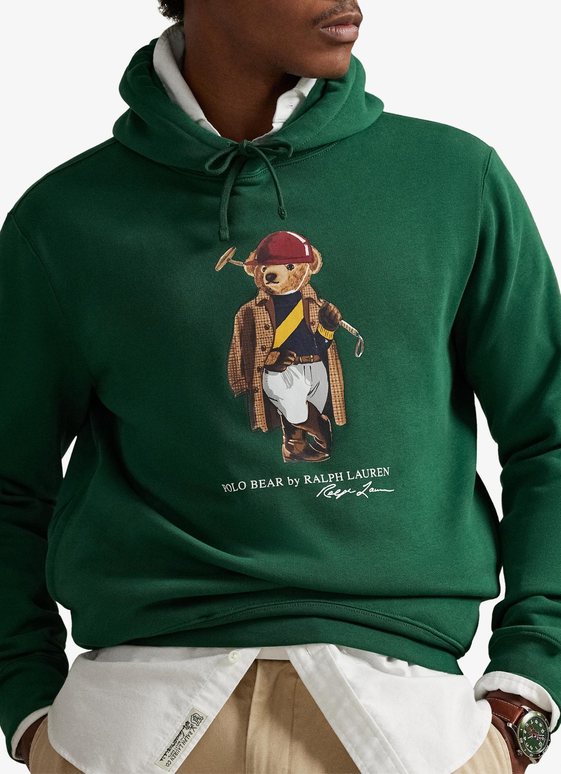 Ralph Lauren Hoodie met logoprint - detail 2 new forest / donkergroen