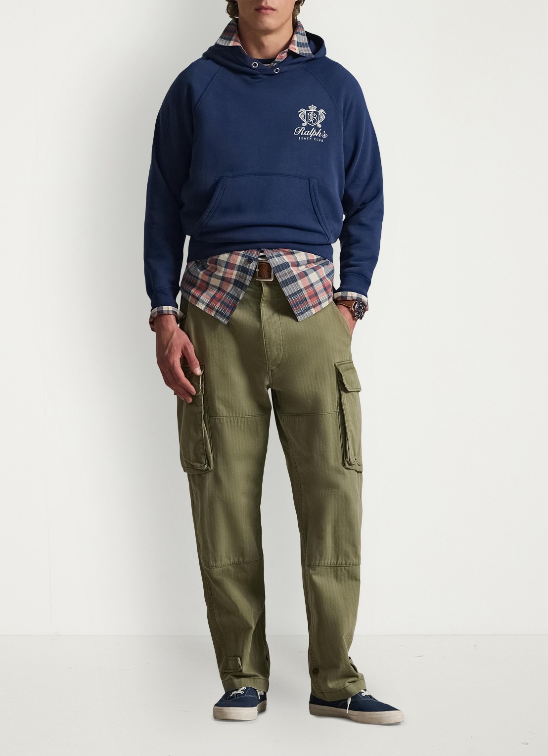 Ralph Lauren Hoodie met logoprint - voorkant 2 dark cobalt / kobaltblauw