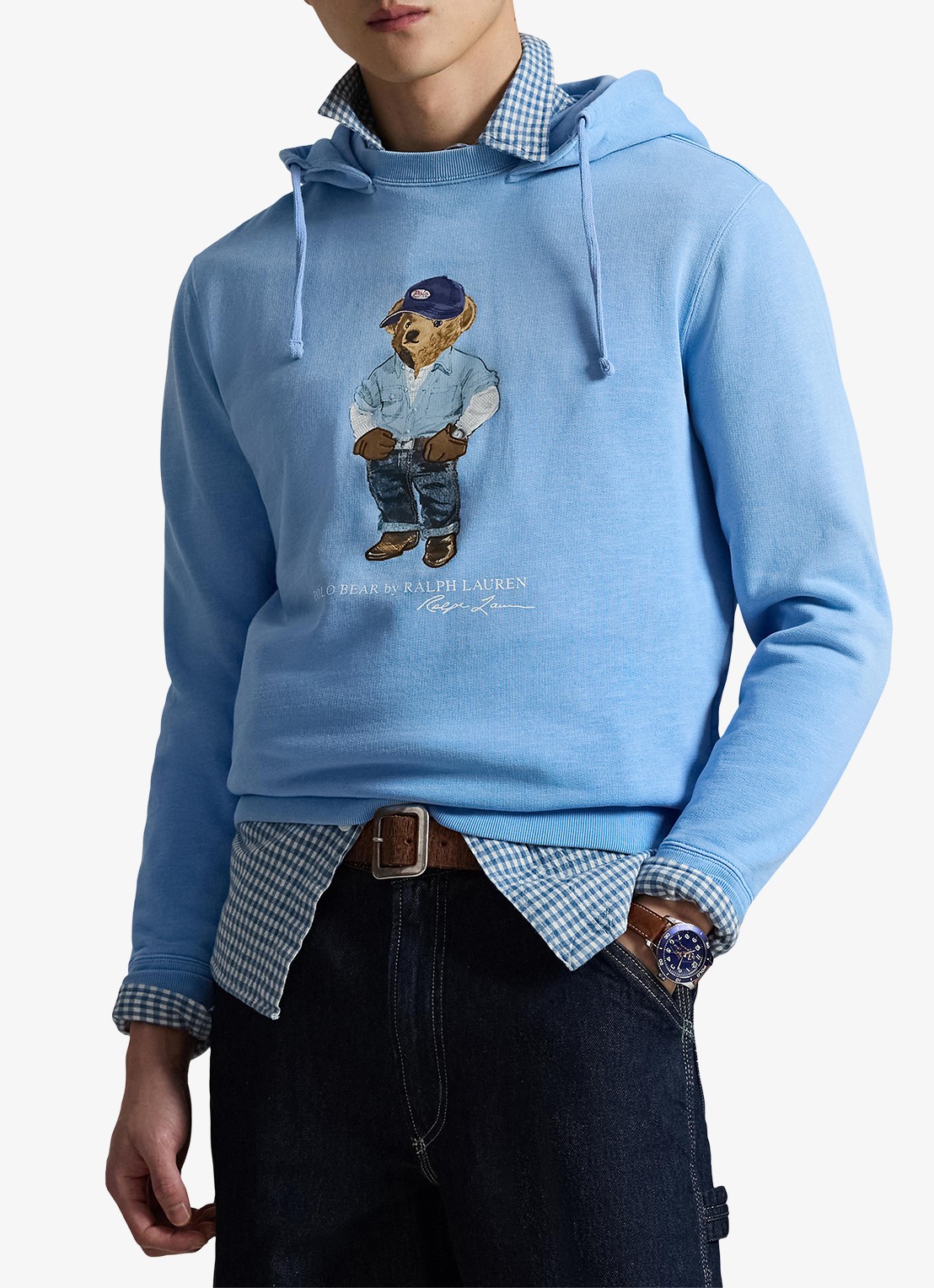 Ralph Lauren Hoodie met logoprint - detail 2 chambray blue / lichtblauw
